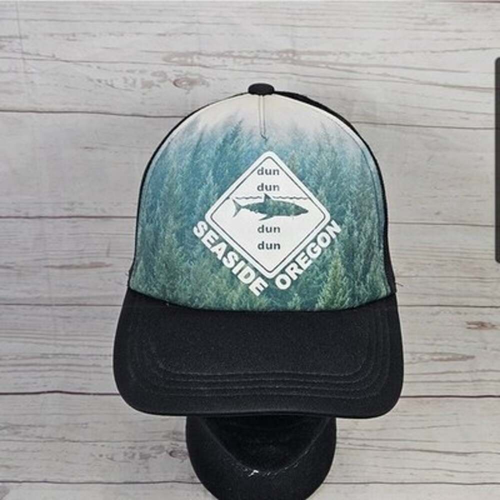 Seaside Oregon PORT AUTHORITY Trucker Hat Snapback Men's Adjustable Black Green